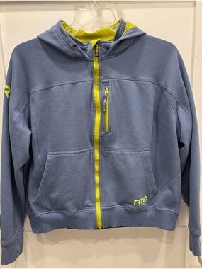RTIC Women's Blue Zip Hoodie with Lime Trim
